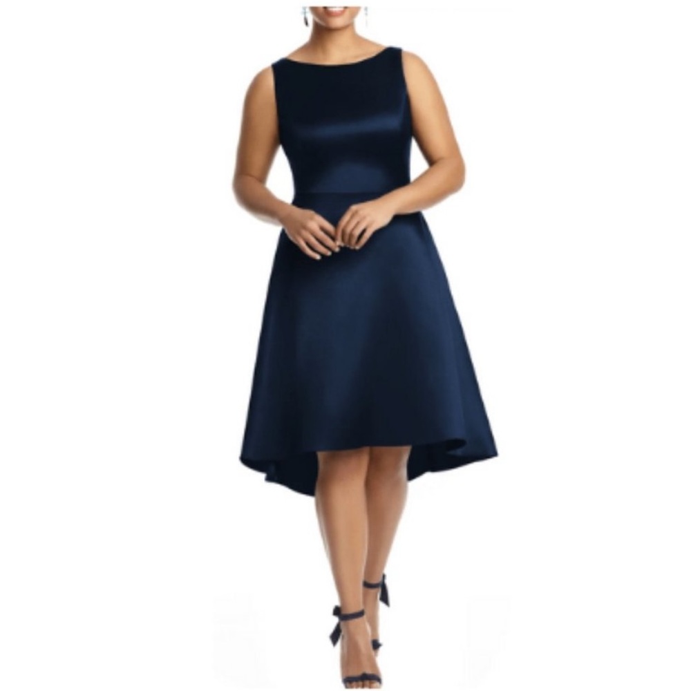 NEW Alfred Sung High/Low Cocktail Dress blue size 16